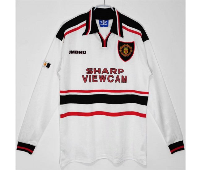 Manchester United FC Long Sleeve Away Retro Jersey 1998-1999