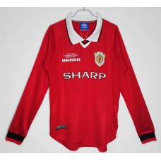 Manchester United FC Long Sleeve Home Retro Jersey 1999-2000