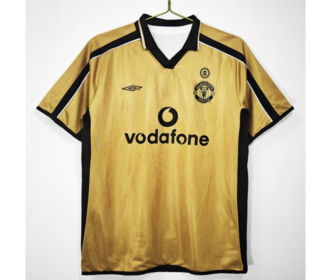 Manchester United FC Centenary Gold Retro Jersey 2001-2002