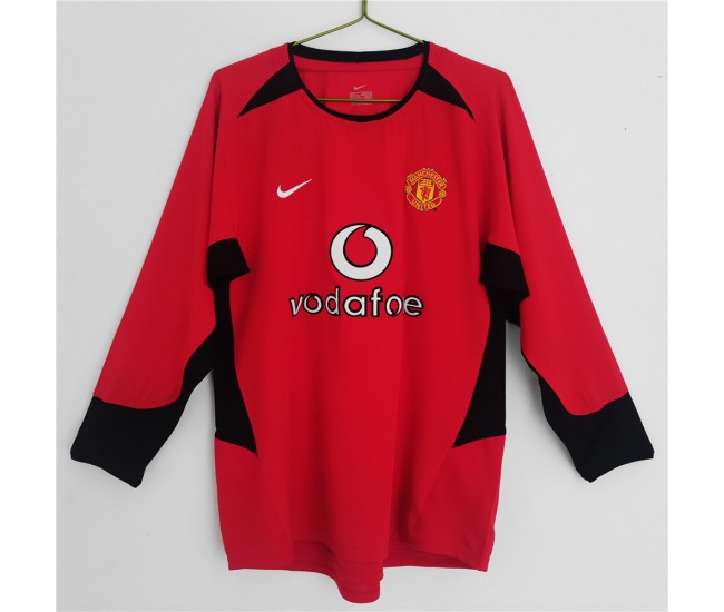 Manchester United FC Long Sleeve Home Retro Jersey 2002-2003