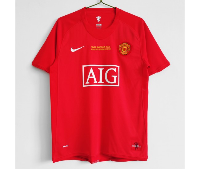 Manchester United FC Euro Home Retro Jersey 2007-2008