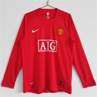 Manchester United FC Long Sleeve Home Retro Jersey 2007-2008