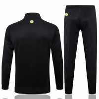 Manchester United FC Mens Black Training Presentation Football Tracksuit 24-25