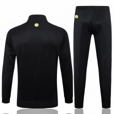 Manchester United FC Mens Black Training Presentation Football Tracksuit 24-25