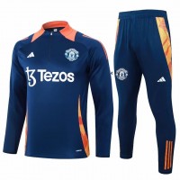 Manchester United FC Mens Navy Training Technical Football Tracksuit 24-25