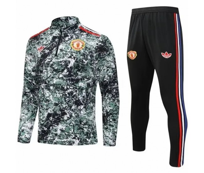 Manchester United FC Mens Stone Roses Training Technical Football Tracksuit 24-25