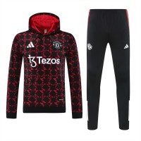 Manchester United FC Men's Pre Match Training Hooded Sweat Football Tracksuit 2024-25