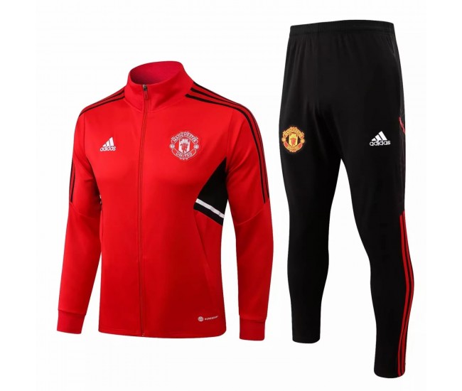 Manchester United Red Training Presentation Football Tracksuit 2022-23 Manchester United Red Training Presentation Football Tracksuit 2022-23