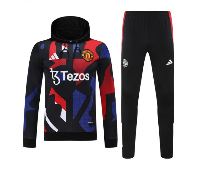 Manchester United FC Men's Training Hooded Sweat Football Tracksuit 2024-25