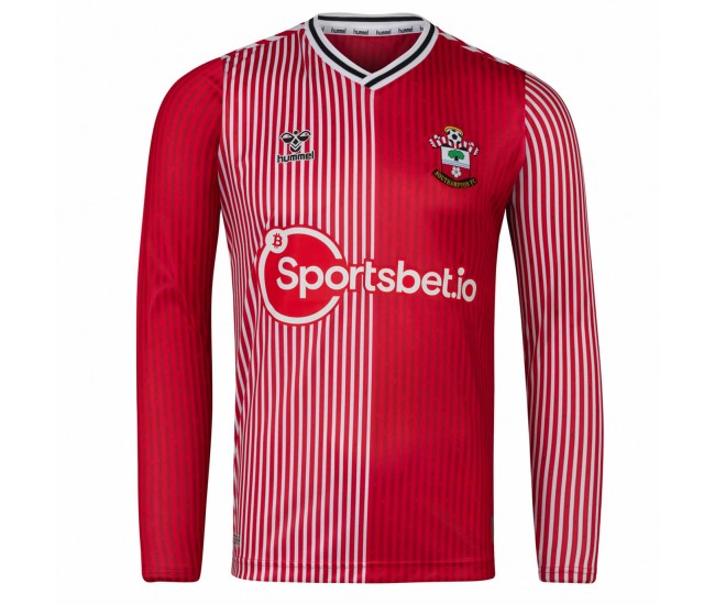 Southampton FC Men's Long Sleeve Home Jersey 23-24
