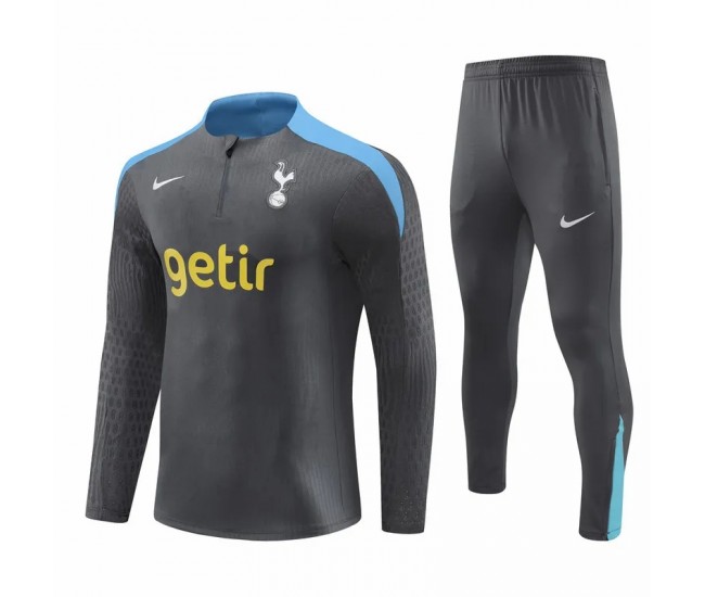 Tottenham Hotspur Mens Grey Training Technical Football Tracksuit 24-25