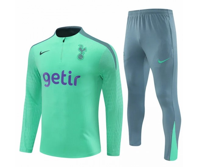 Tottenham Hotspur Mens Green Training Technical Football Tracksuit 24-25