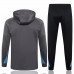 Tottenham Hotspur Mens Grey Training Hooded Technical Football Tracksuit 24-25