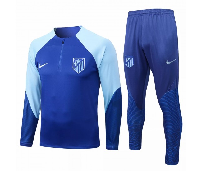 Atlético de Madrid Navy Training Technical Football Tracksuit 2022-23 Atlético de Madrid Navy Training Technical Football Tracksuit 2022-23