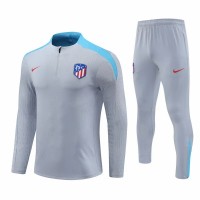 Atlético de Madrid Grey Mens Training Technical Football Tracksuit 2024-25