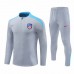 Atlético de Madrid Grey Mens Training Technical Football Tracksuit 2024-25