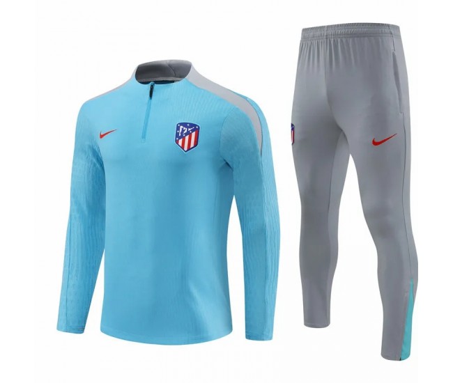 Atlético de Madrid Blue Mens Training Technical Football Tracksuit 2024-25