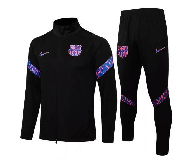 FC Barcelona Black Training Presentation Football Tracksuit 2021-22