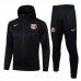 FC Barcelona Mens Black Hooded Presentation Football Tracksuit 2024-25
