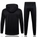 FC Barcelona Mens Black Hooded Presentation Football Tracksuit 2024-25