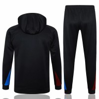 FC Barcelona Mens Black Hooded Technical Football Tracksuit 2024-25