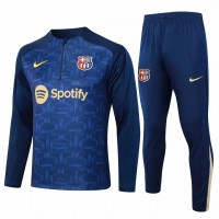 FC Barcelona Mens Blue Training Technical Football Tracksuit 2024-25
