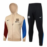 FC Barcelona Mens Coach Hooded Presentation Football Tracksuit 2024-25
