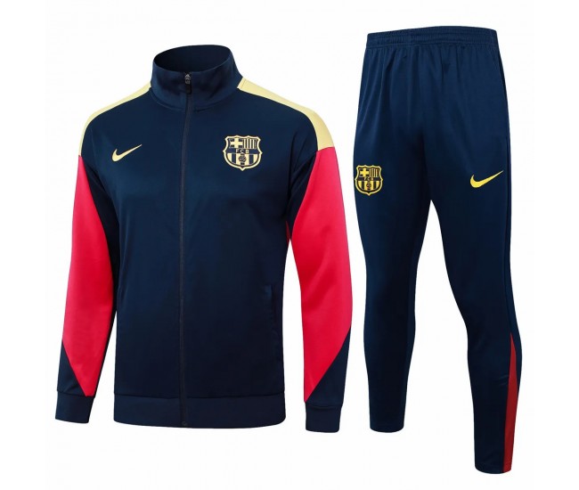 FC Barcelona Mens Navy Training Presentation Football Tracksuit 2024-25
