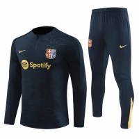 FC Barcelona Mens Navy Training Technical Football Tracksuit 2024-25
