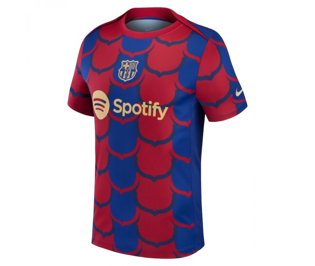 FC Barcelona Mens Blue Pre Match Jersey 23-24
