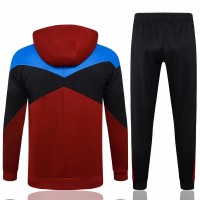 FC Barcelona Mens Red Hooded Presentation Football Tracksuit 2024-25