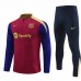 FC Barcelona Mens Red Training Technical Football Tracksuit 2024-25