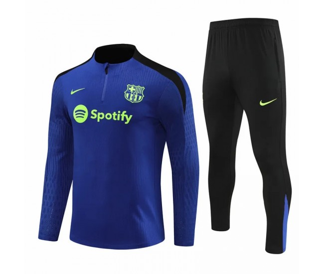 FC Barcelona Mens Royal Blue Training Technical Football Tracksuit 2024-25