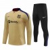 FC Barcelona Mens Gold Training Technical Football Tracksuit 2024-25