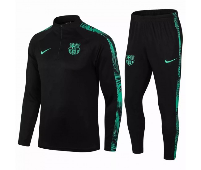 FC Barcelona Soccer Training Technical Tracksuit Black Green 2021 2022 FC Barcelona Soccer Training Technical Tracksuit Black Green 2021 2022