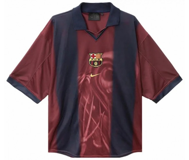 FC Barcelona X Travis Scott Mens Retro Home Skeleton Jersey 2000-2001