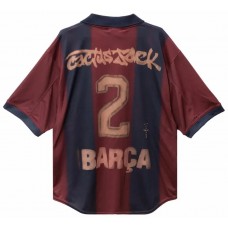 FC Barcelona X Travis Scott Mens Retro Home Skeleton Jersey 2000-2001
