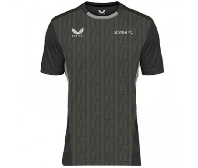 Sevilla Mens Black Training Jersey 23-24