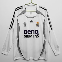 Real Madrid Long Sleeve Home Retro Jersey 2006-2007