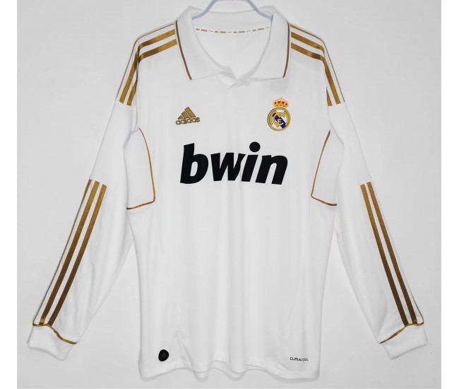 Real Madrid Long Sleeve Home Retro Jersey 2011-2012