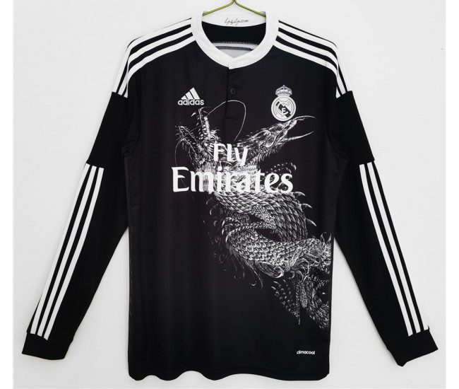 Real Madrid Long Sleeve Third Retro Jersey 2014-2015 