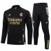 Real Madrid Mens Black Training Technical Football Tracksuit 2024-25
