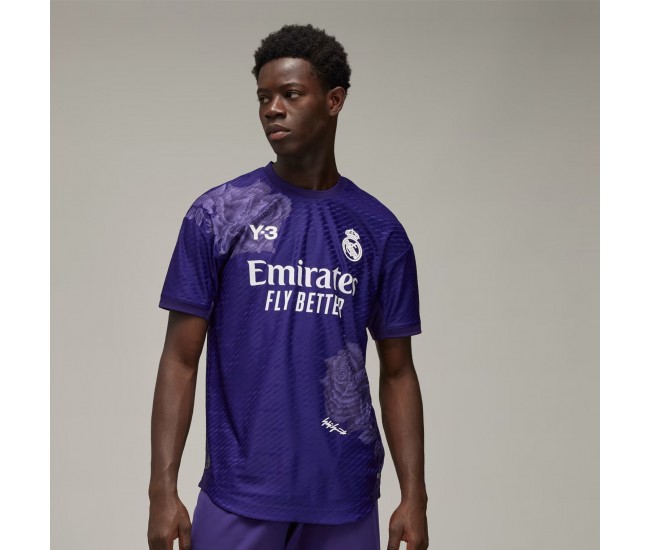 Real Madrid Mens Dark Purple Fourth Authentic Jersey 23-24
