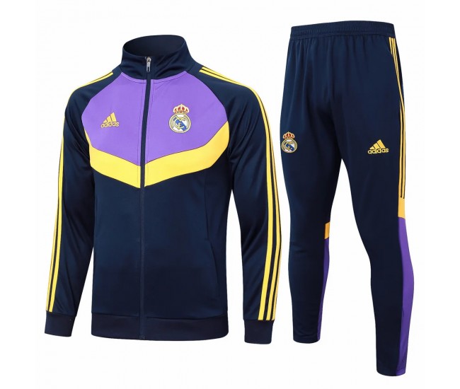 Real Madrid Mens Navy Training Presentation Football Tracksuit 2024-25