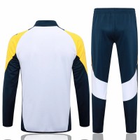 Real Madrid Mens White Training Presentation Football Tracksuit 2024-25