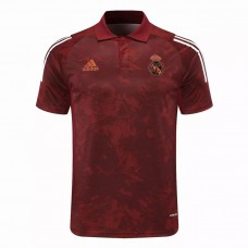 Real Madrid Polo Jersey UCL Maroon Texture 2020 2021 Real Madrid Polo Jersey UCL Maroon Texture 2020 2021