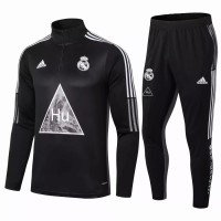 Real Madrid Training Soccer Tracksuit Human Race Black 2020 2021