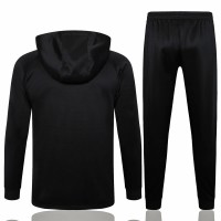 Inter Milan Mens Black Training Hooded Presentation Football Tracksuit 2024-25