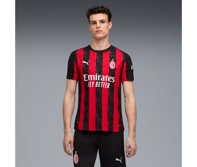 AC Milan Mens Home Authentic Jersey 25-26