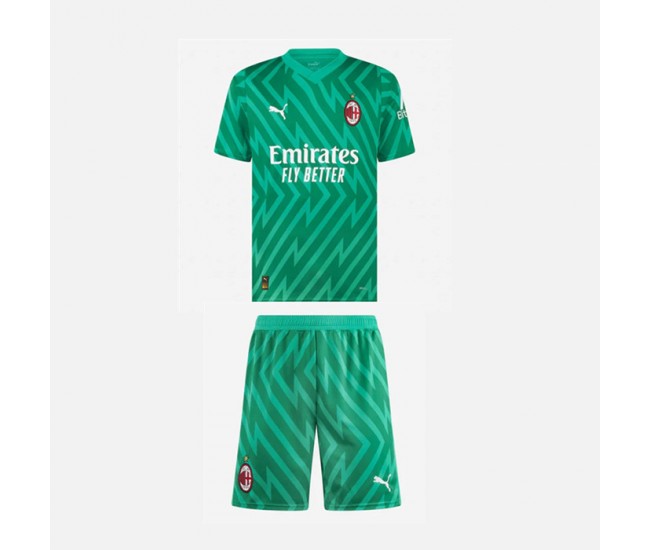 AC Milan Kids Goalkeeper Home Kit 23-24